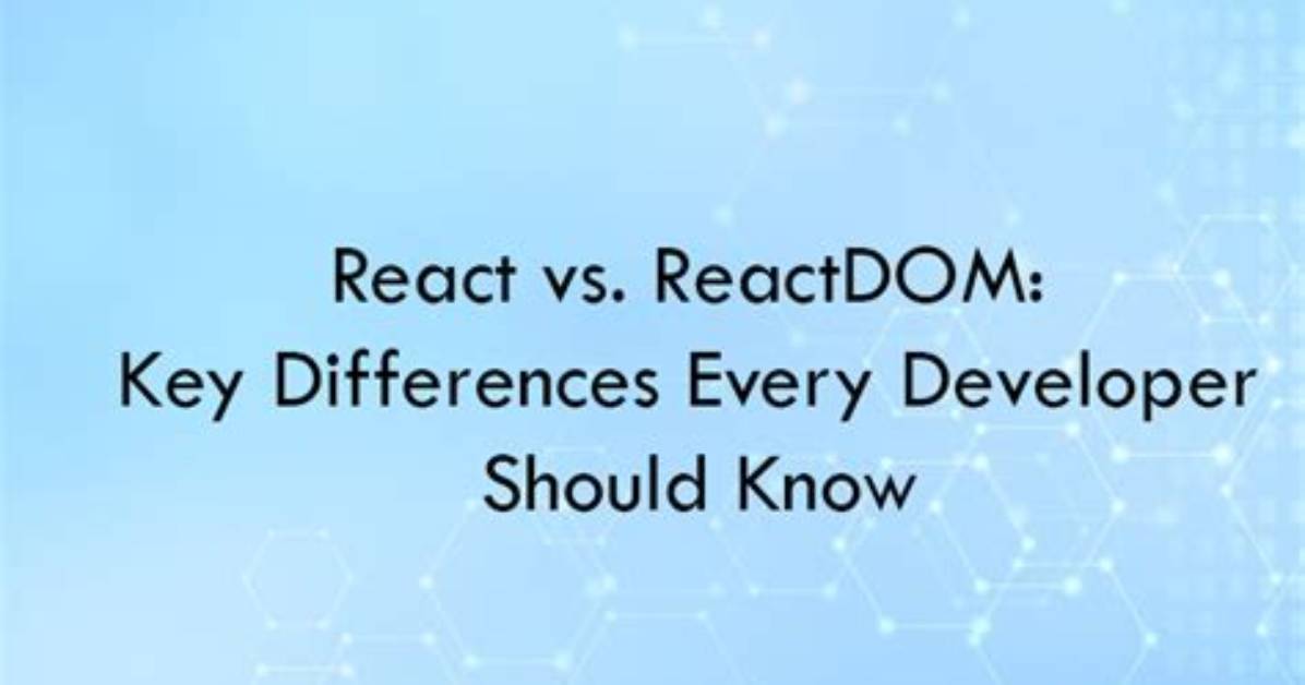 Where Should Reactdom Be Imported from?