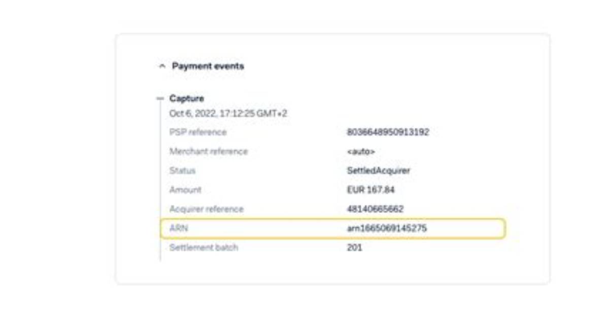 Where to Find Acquirer Reference Number?