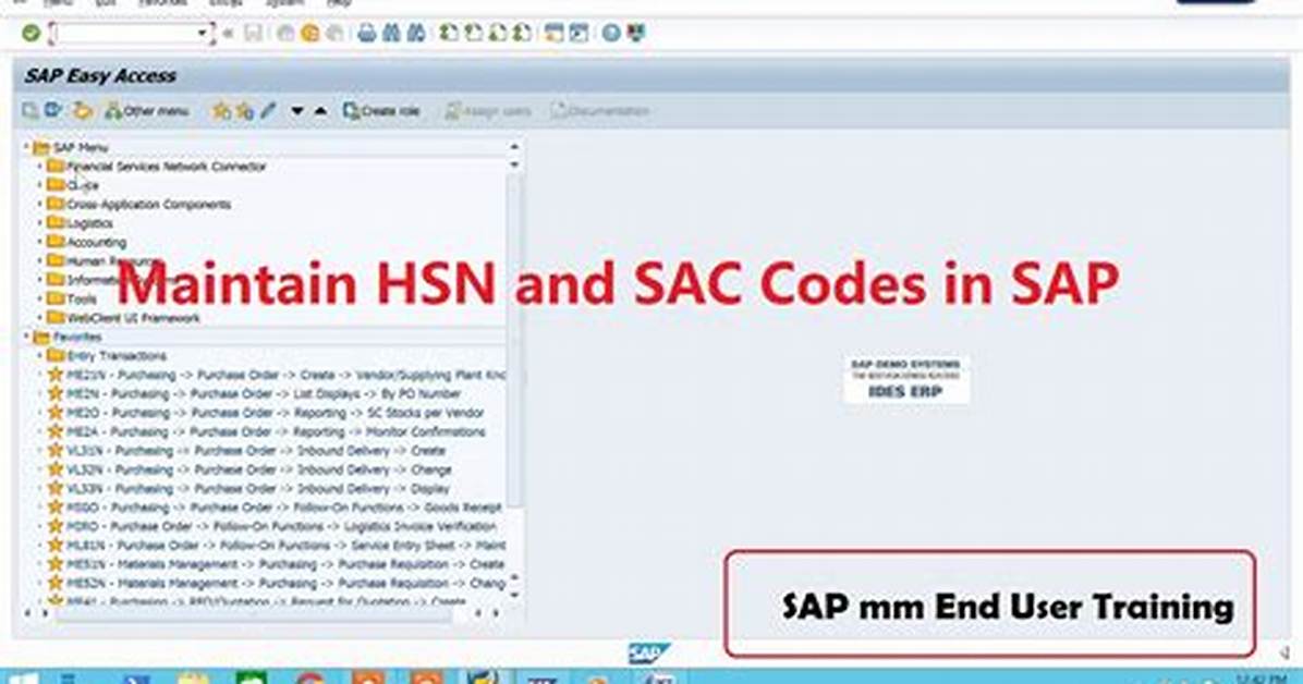Where to Maintain Hsn Code in Sap?