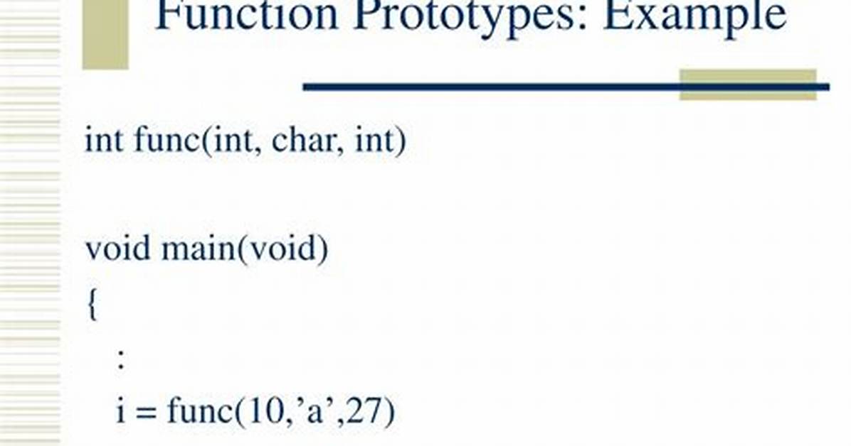 Where to Put Function Prototypes in C?