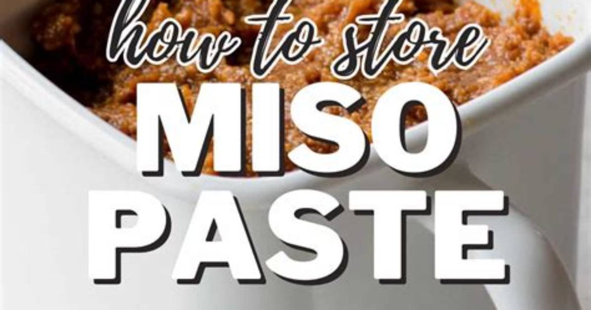 Where to Store Miso Paste?