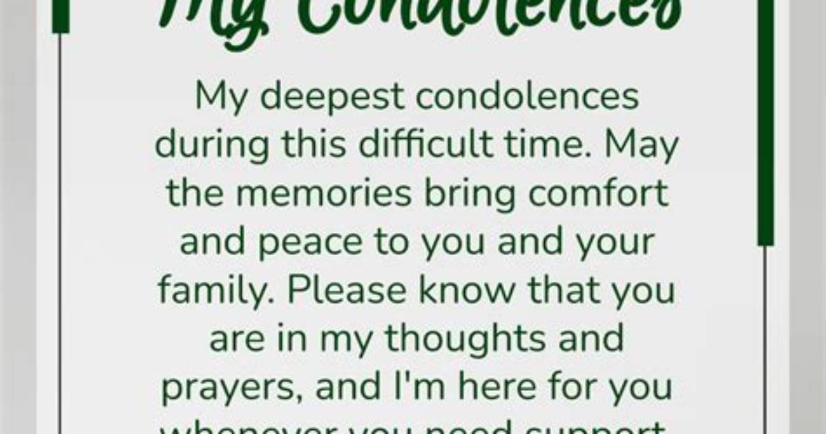 Where to Use Condolences?