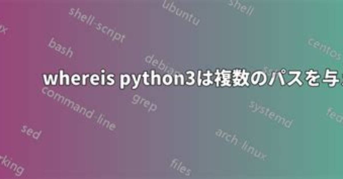 Whereis Python3 Gives Several Paths