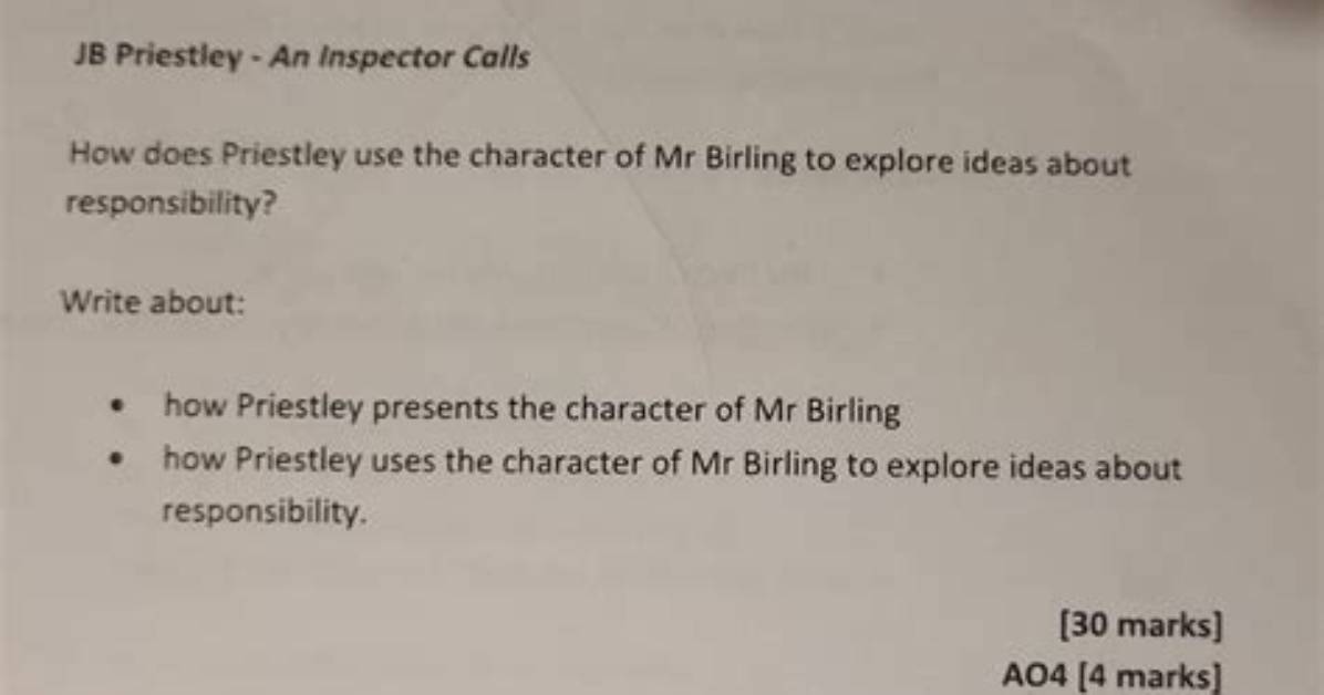 Which Character Does Priestley Use as a Narrator?