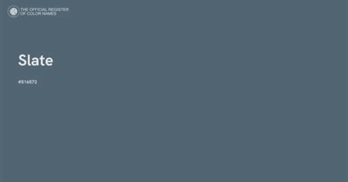 Which Color Is Slate?