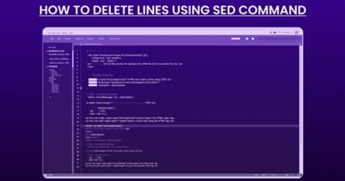 Which Command Will Delete the Lines Containing the Pattern This from the File in Unix?