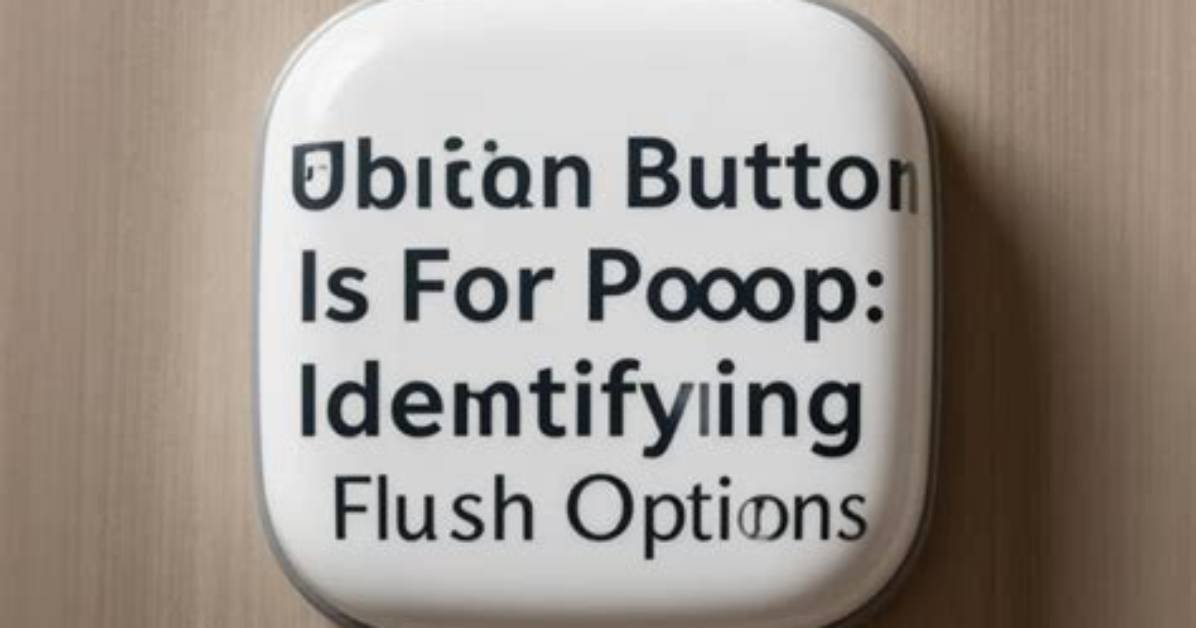 Which Flush Button Is for Poop?