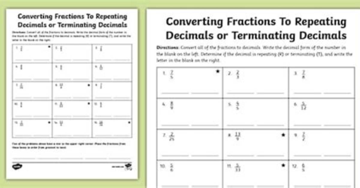 Which Fractions Are Terminating Decimals?