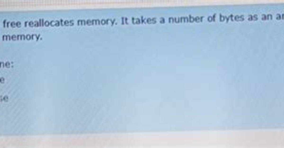Which Function Reallocates Memory?