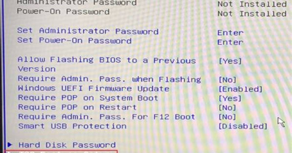 Which Is a Bios Security Feature?