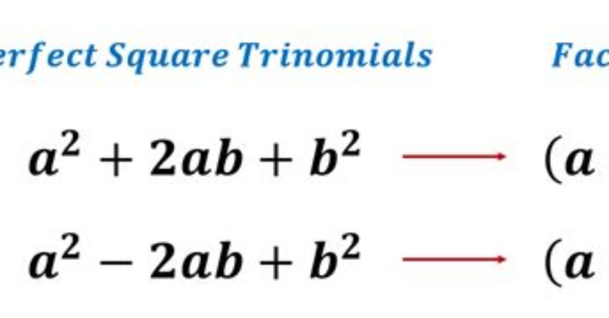 Which Is a Perfect Square Trinomial?