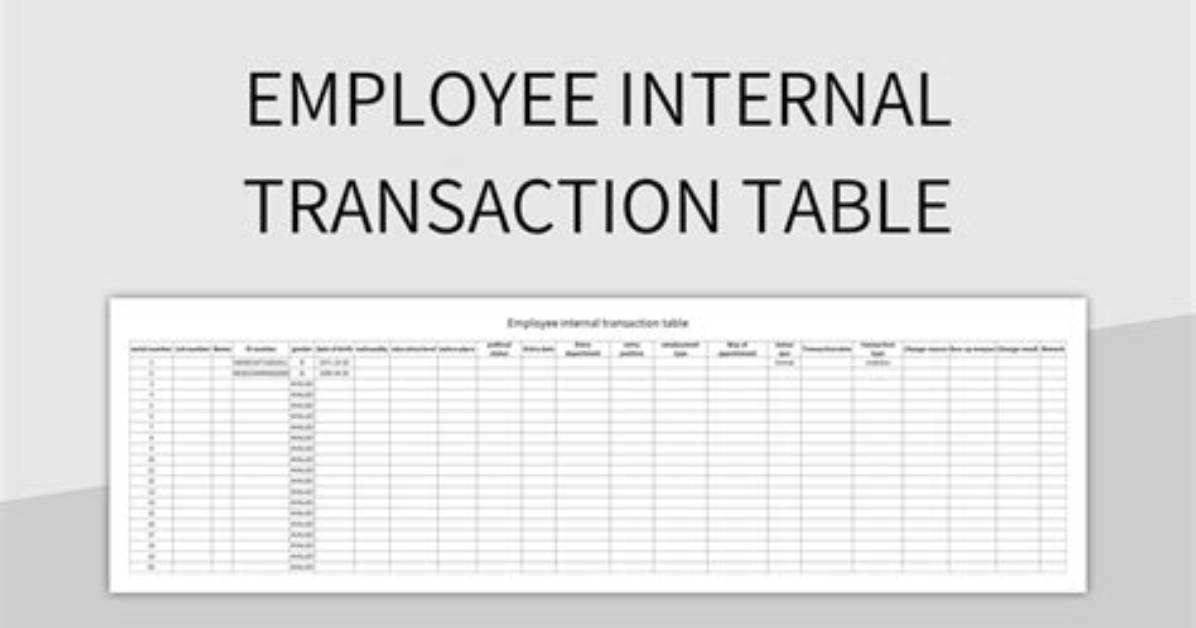 Which Is an Internal Transaction