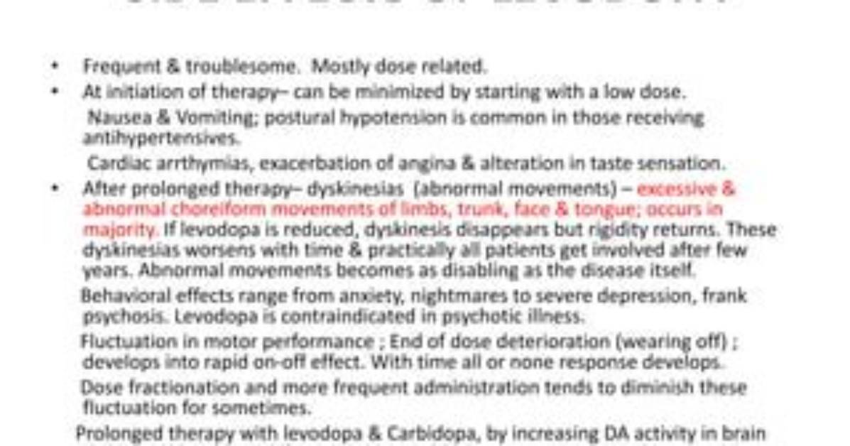 Which Is Contraindicated with Levodopa?