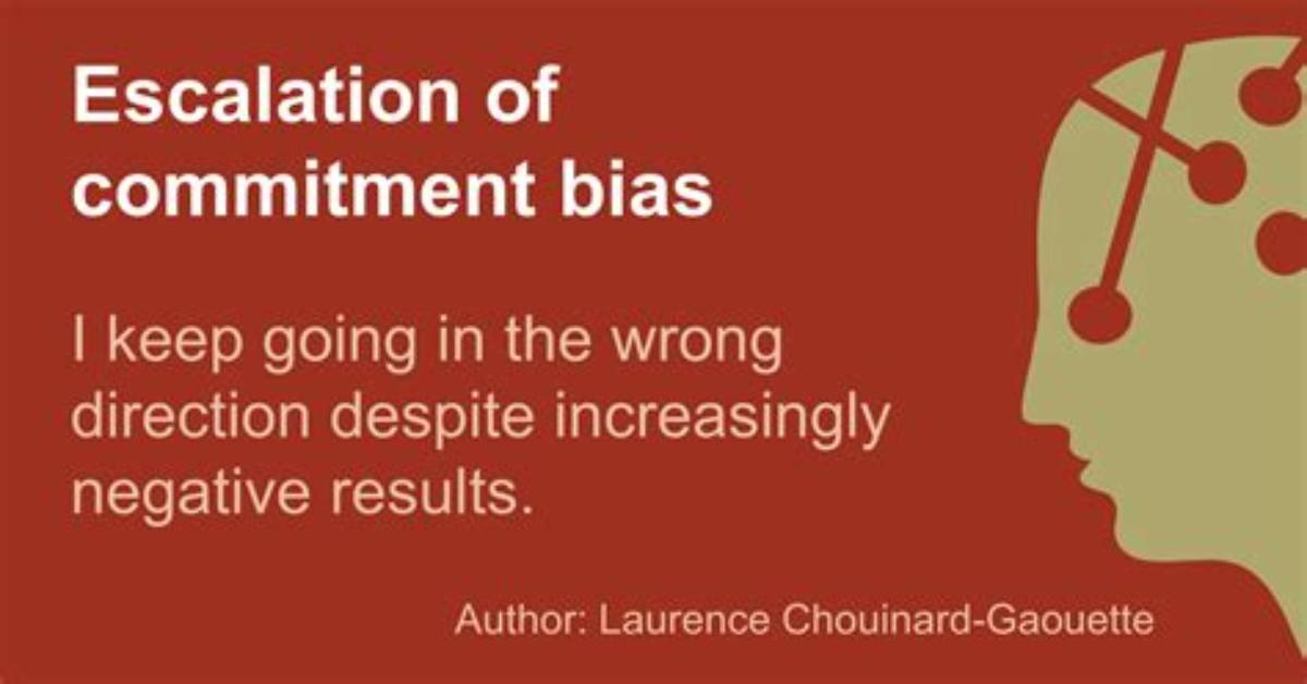 Which Is Escalation of Commitment?
