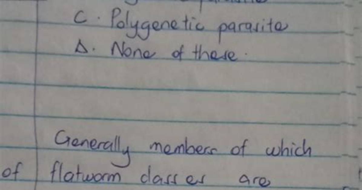 Which Is Monogenetic Parasite?