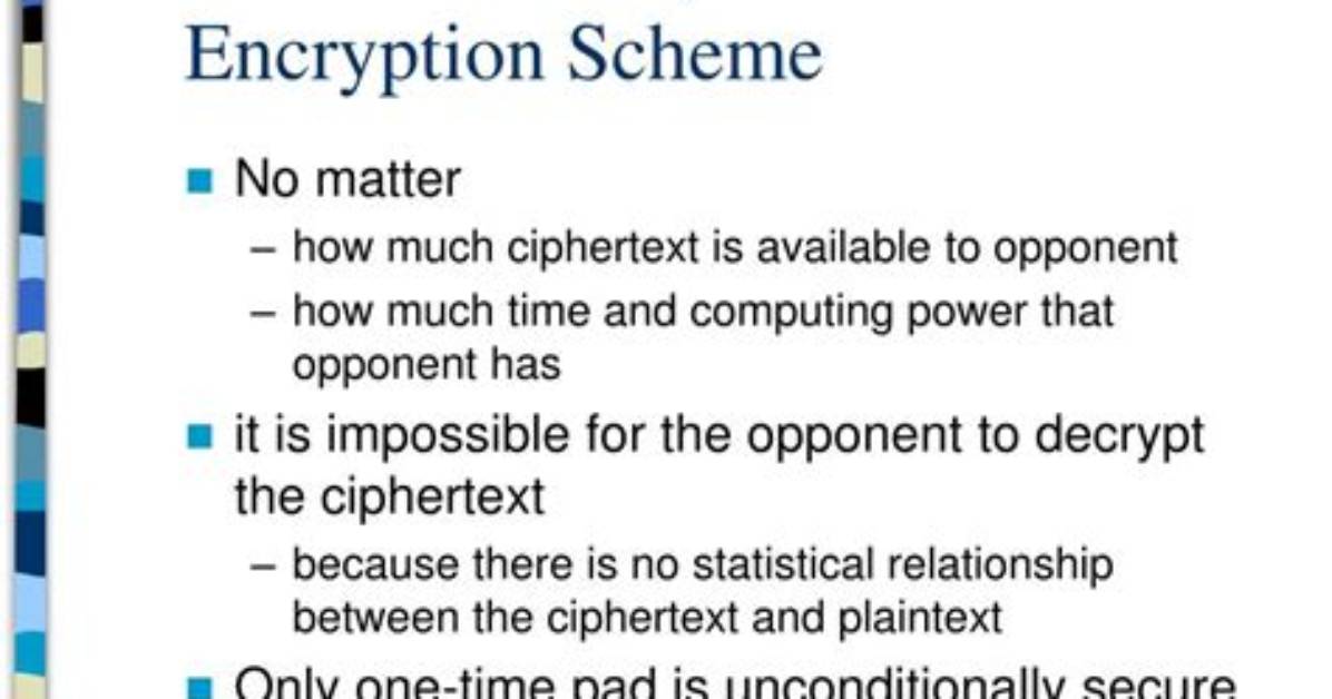 Which Is Unconditionally Secure Algorithm?