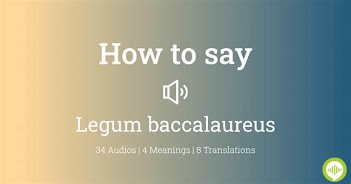 Which Language Is Baccalaureus?