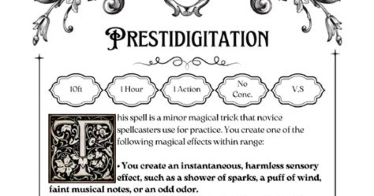 Which Language Is Prestidigitation?