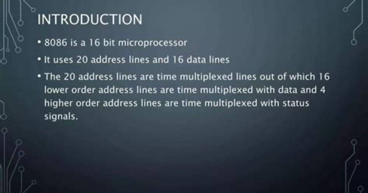 Which Microprocessor Has Multiplexed Data and Address Lines?