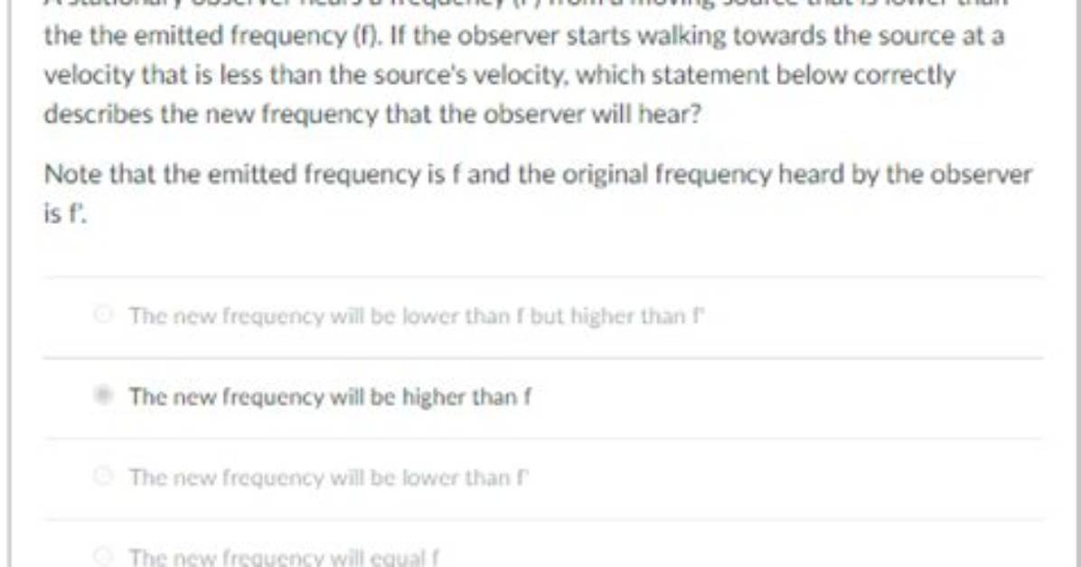 Which Observer Hears the Lowest Frequency?