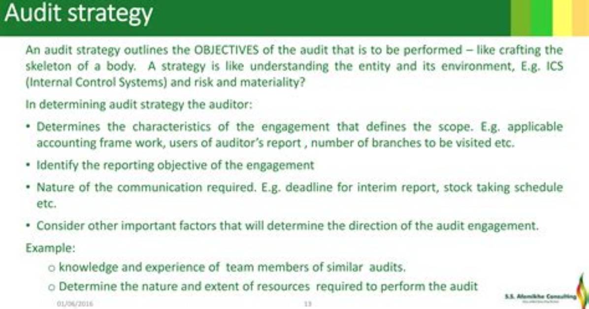 Which Overview Defines Audit Strategy?