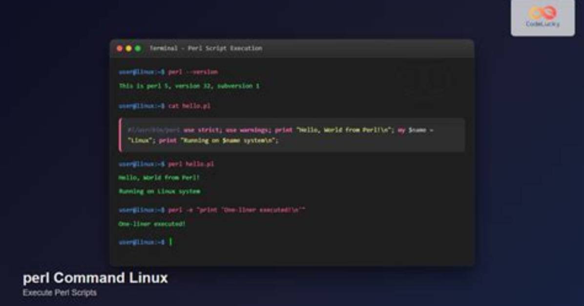 Which Perl Command in Linux?