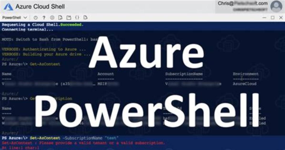Which Powershell Cmdlet Authenticates to an Azure Account?