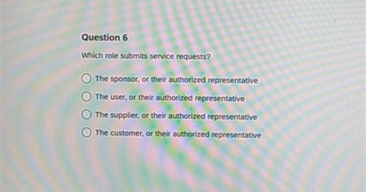 Which Role Submits Service Requests?