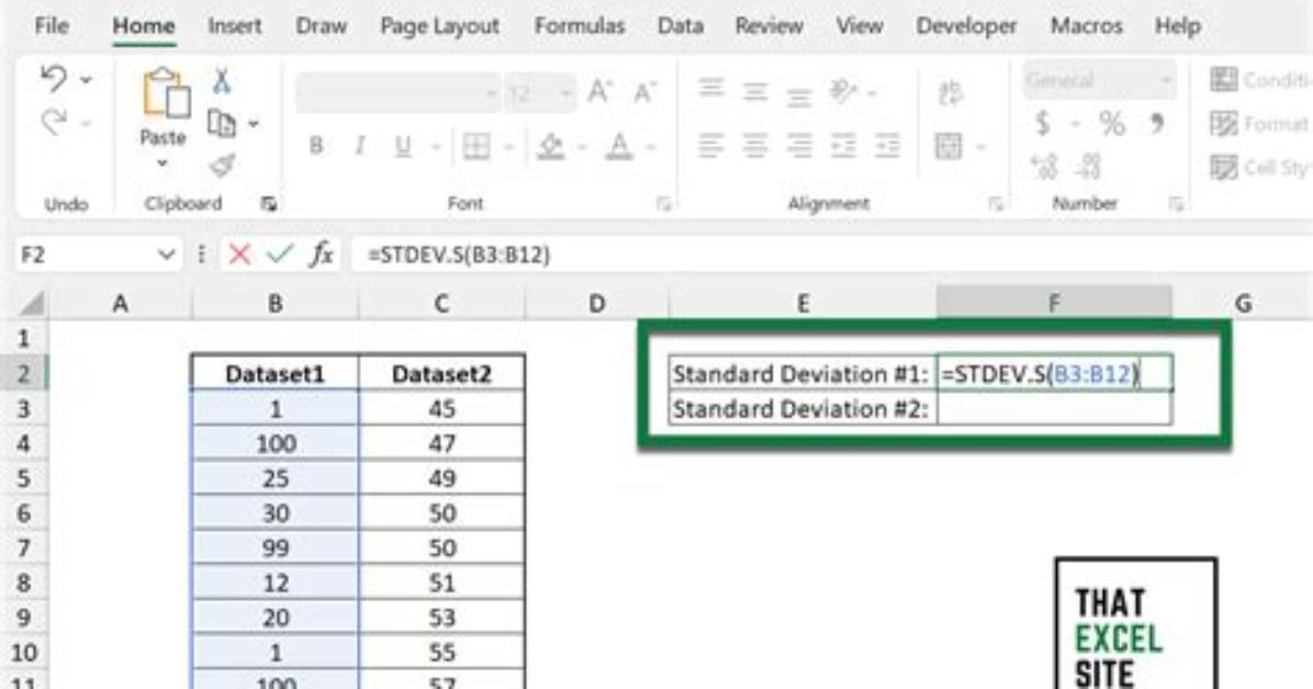 Which Standard Deviation to Use in Excel?