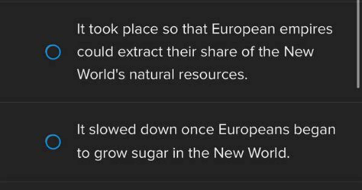 Which Statement Describes Tobacco?