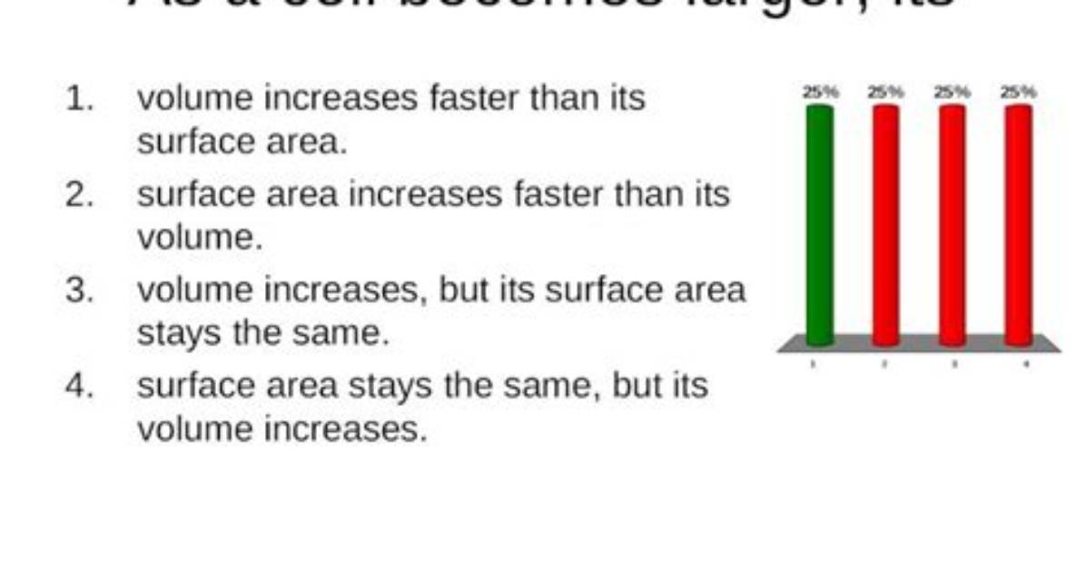 Which Typically Increases Faster as a Cell Grows Surface Area or Volume?