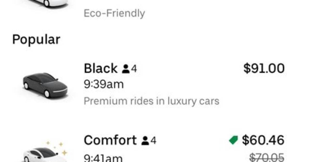 Which Uber for 3 Passengers?