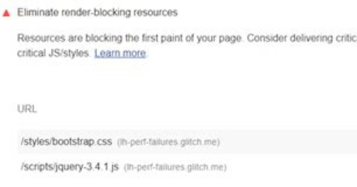 Which Url Get Flagged as Render-Blocking Resources?