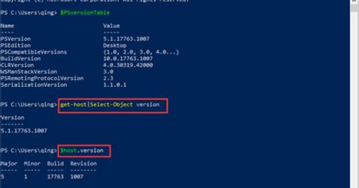 Which Version of Powershell Comes with Windows 10?