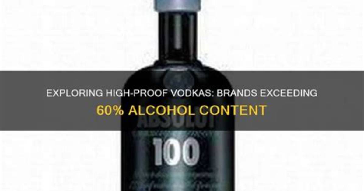 Which Vodka Is over 60 Proof?
