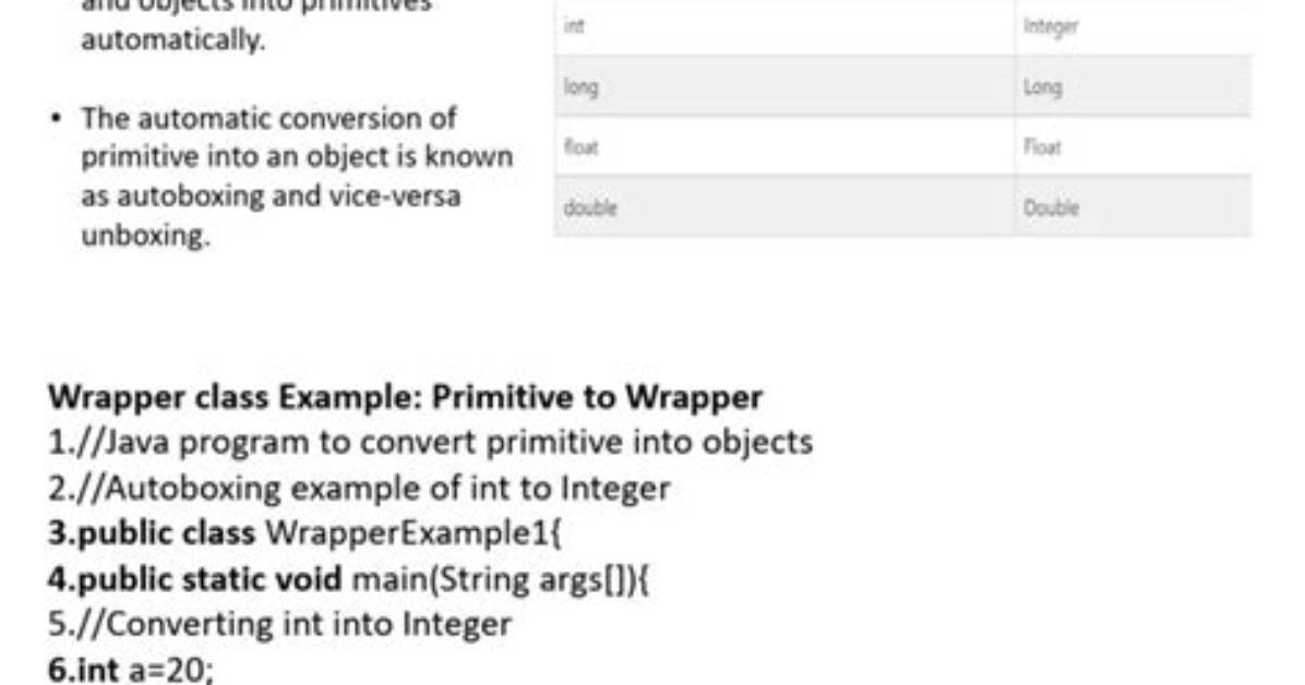 Which Wrapper Classes Have One Constructor?