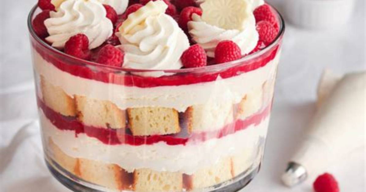 White Chocolate Raspberry Trifle
