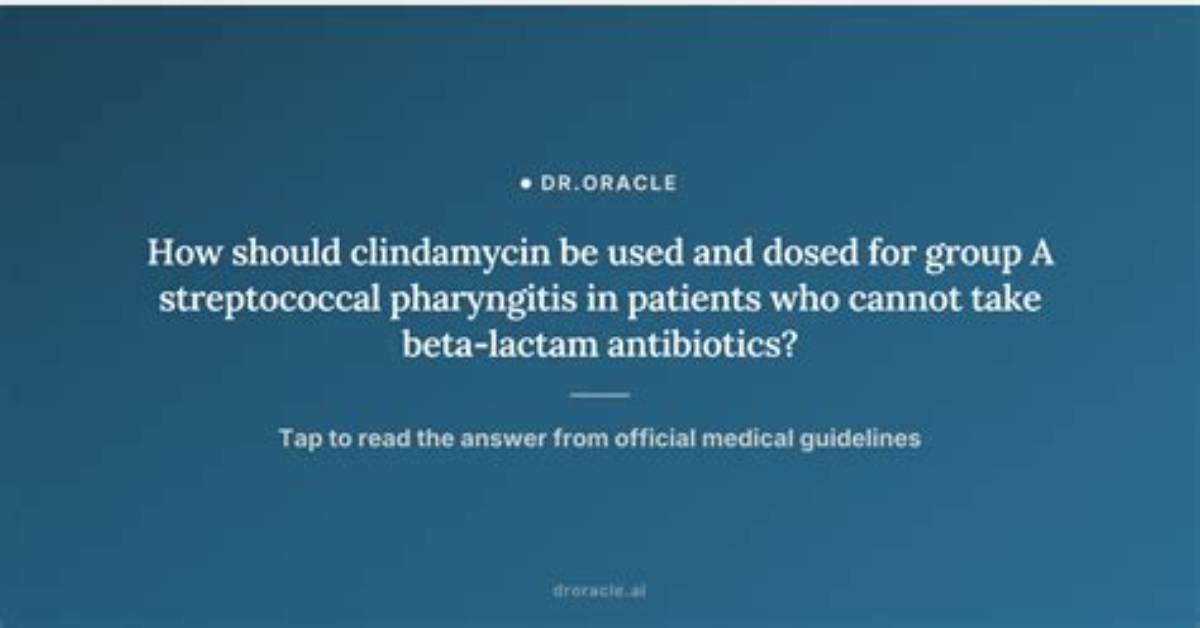 Who Cannot Take Clindamycin?