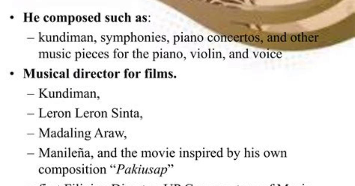 Who Composed Kundiman