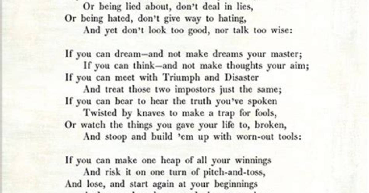 Who Did Kipling Write If for?
