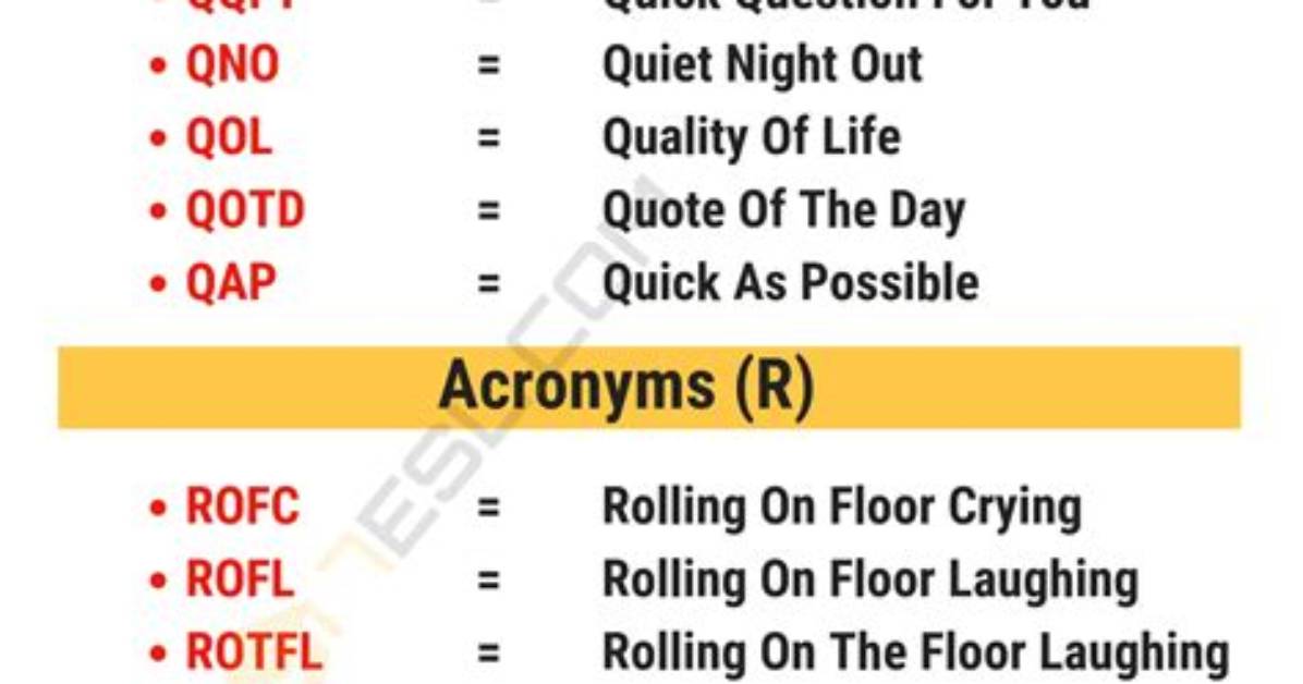 Who Does Acronym Mean?