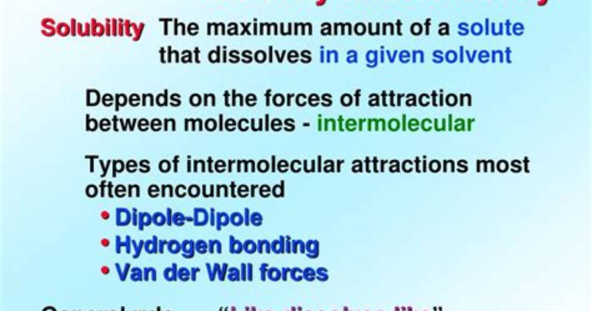 Who Does Polarity Affect Solubility?