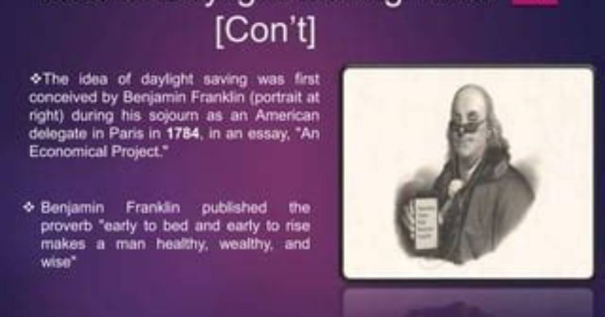 Who First Conceived Daylight Saving Time and When?