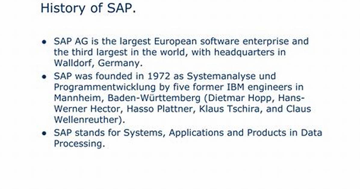 Who Founded Sap
