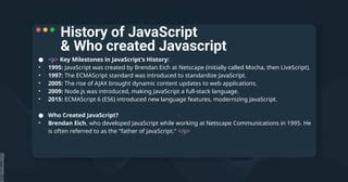 Who Introduced Javascript