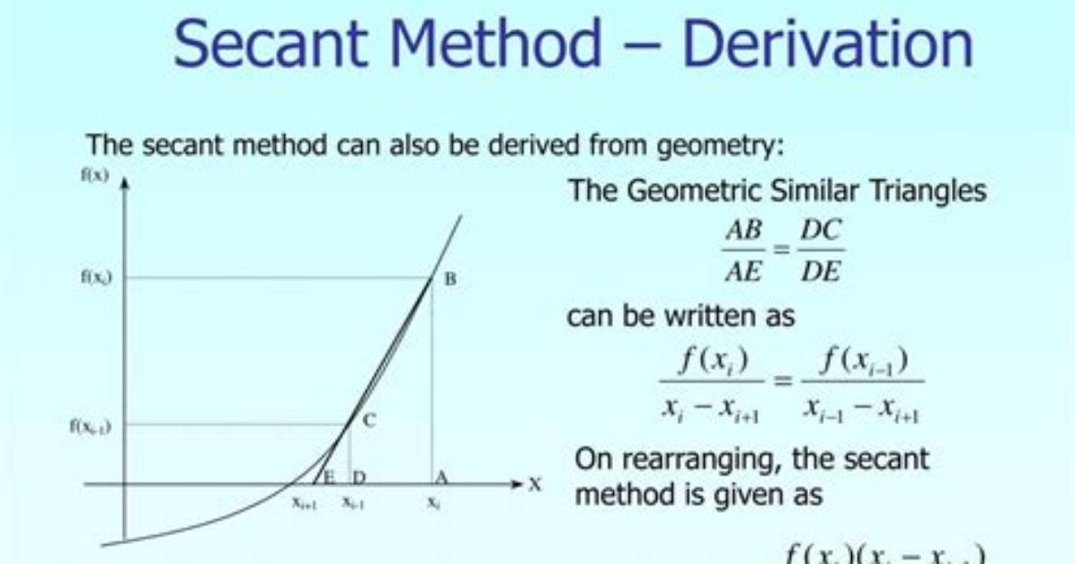Who Is Secant Method?