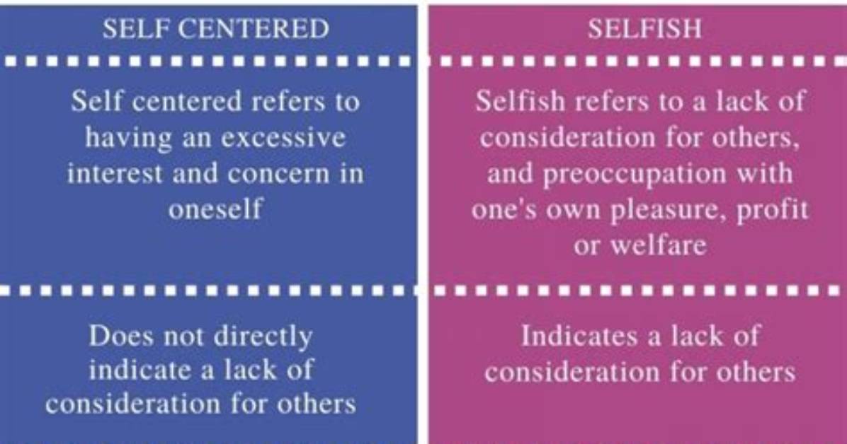 Who Is Selfish or Self-Centered?