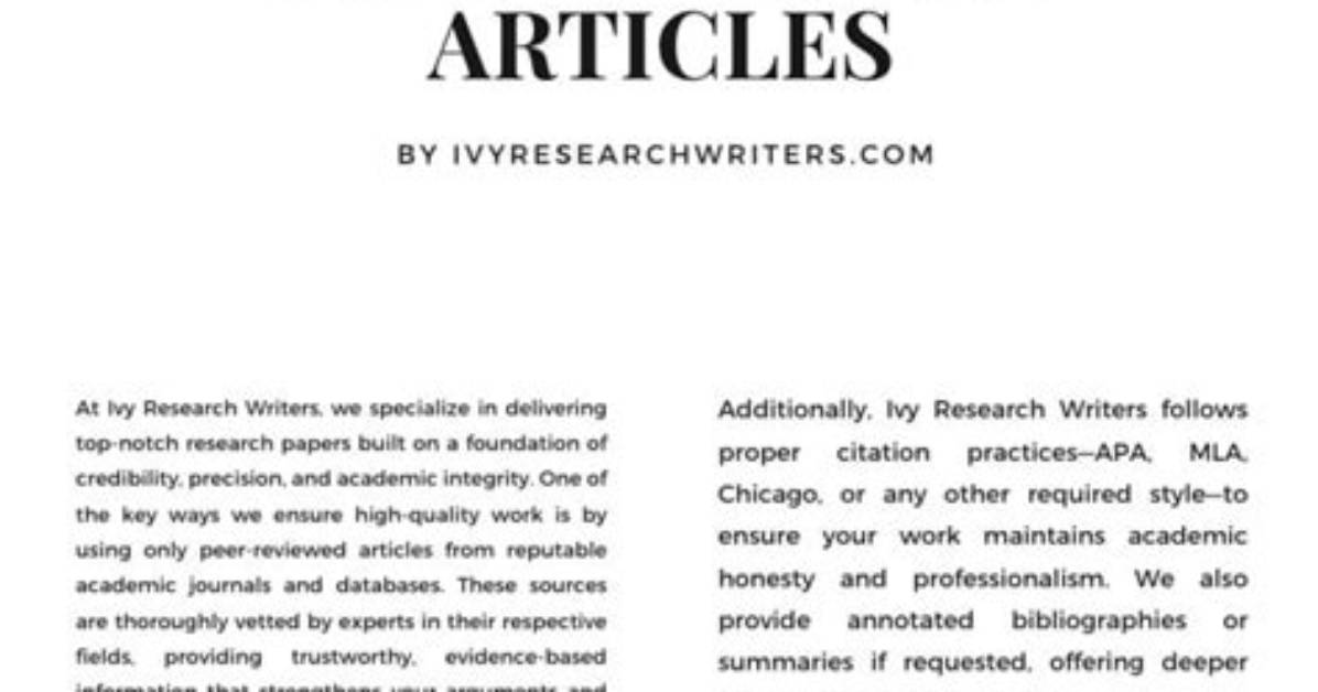 Who Peer Reviewed Articles?