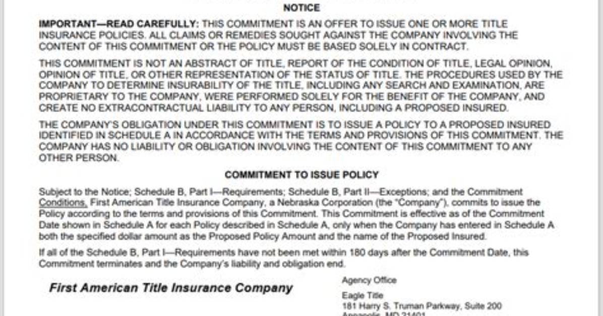 Who Prepares Title Commitment