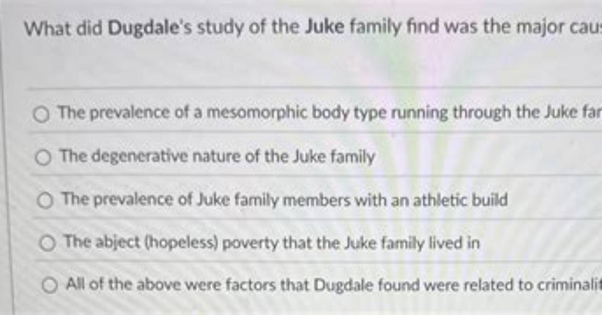Who Study the Juke Family?